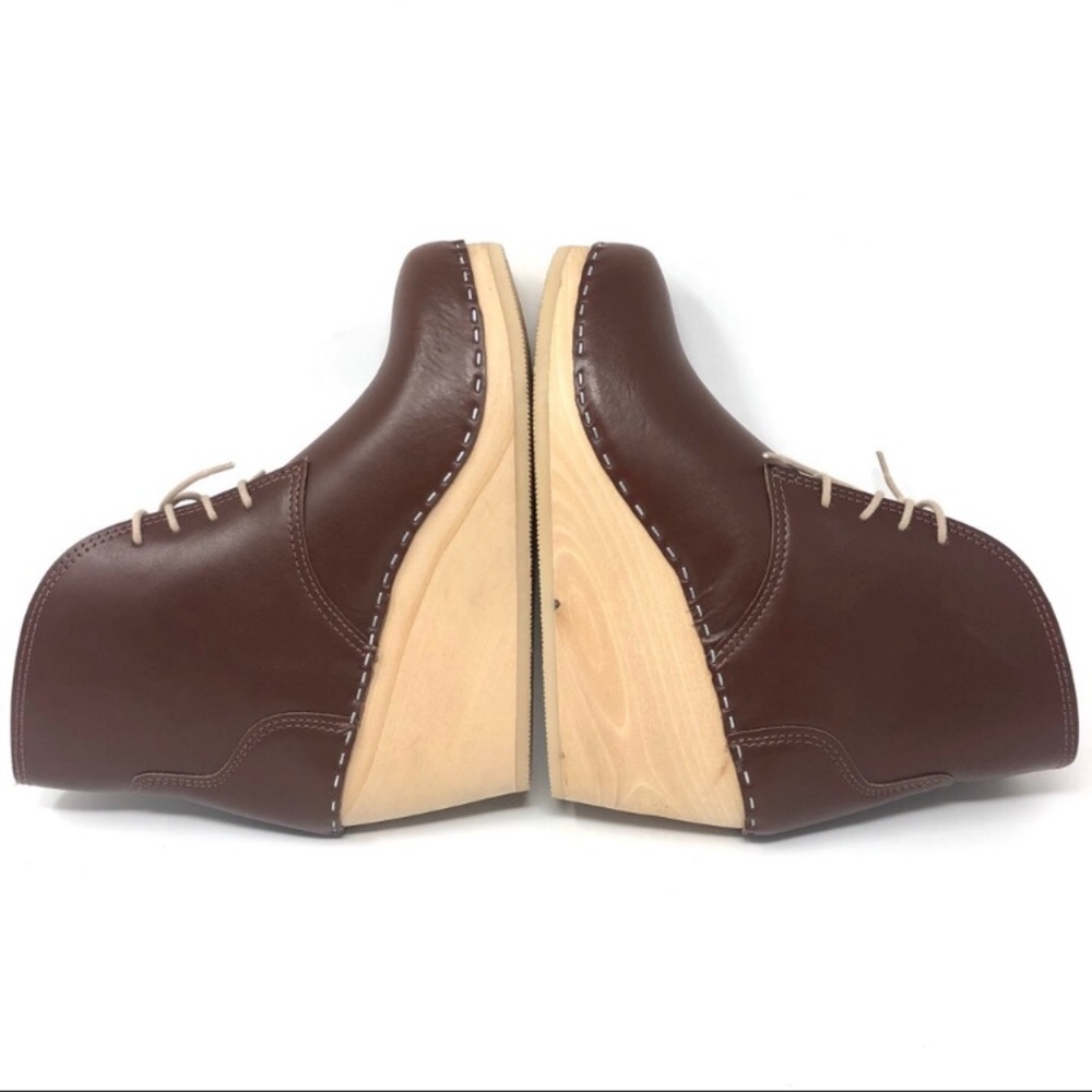 Maguba leather wedge boots